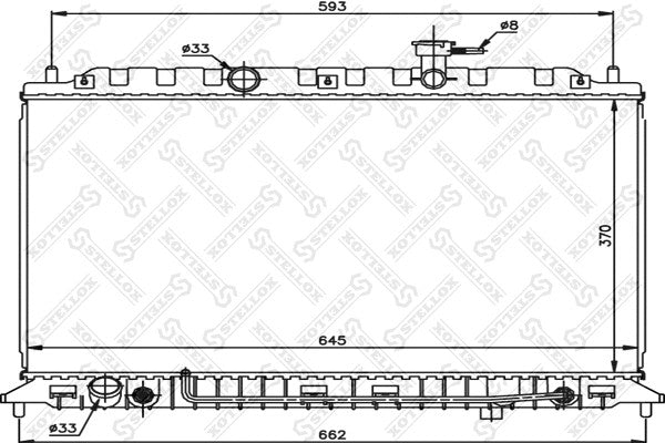STELLOX 2005-2011 Kia Rio Radiator Assembly 25310-1G000