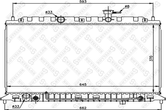 STELLOX 2005-2011 Kia Rio Radiator Assembly 25310-1G000