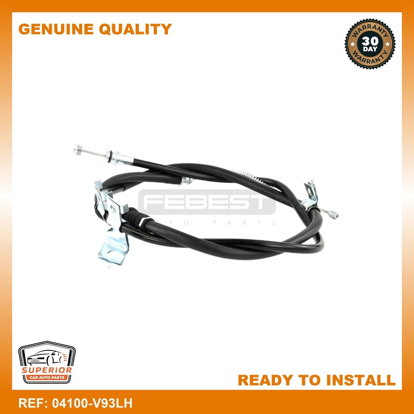 Febest 2006 Mitsubishi Montero Parking Brake Cable Left 04100-V93LH