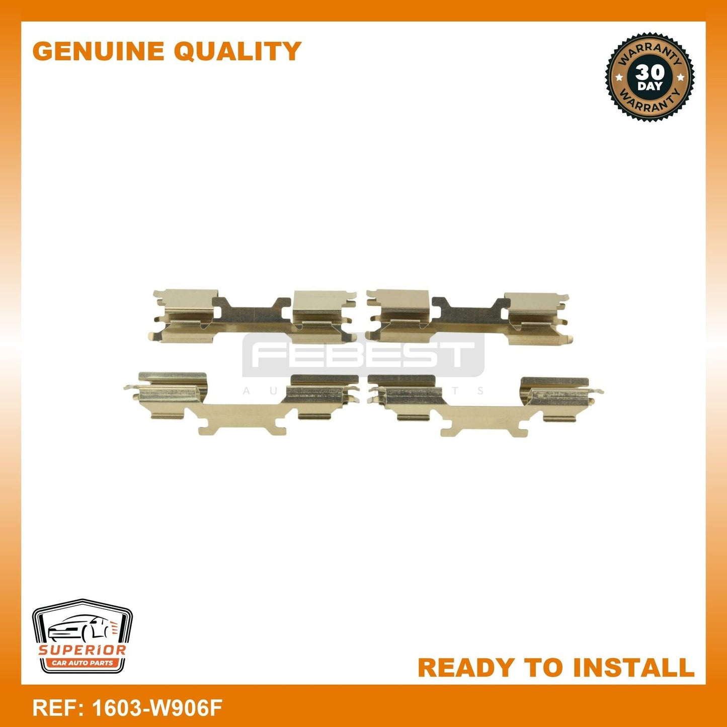 FEBEST Alfa Romeo Accessory Kit Disc Brake Pads 1603-W906F