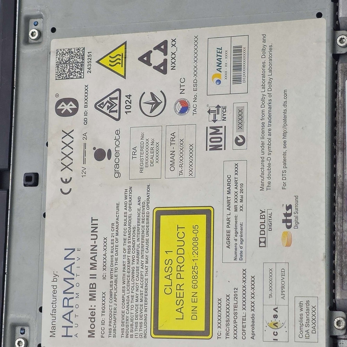 2015-2019 Audi Q7 Central Computer MIB Multimedia Main Unit 4M0035039