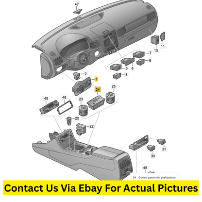 2012 Volkswagen Headlight Switch, Dash Button Panel & Parking Brake Switch Set