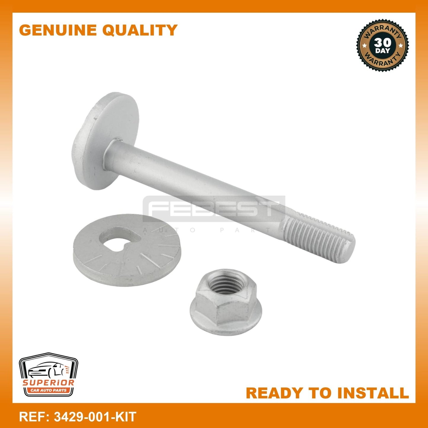 FEBEST 07-12 Porsche 911 Repair Kit Camber Adjusting Bolt 3429-001-KIT