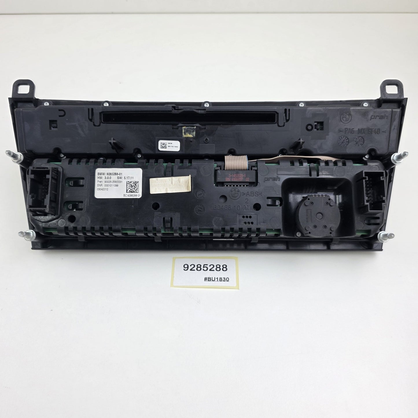 2009-2012 BMW F02 A/C Climate Control Radio Switch 9285288