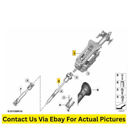 2009 BMW X5 Steering Column Adj Electric Assy Used OEM 32306786254 Set