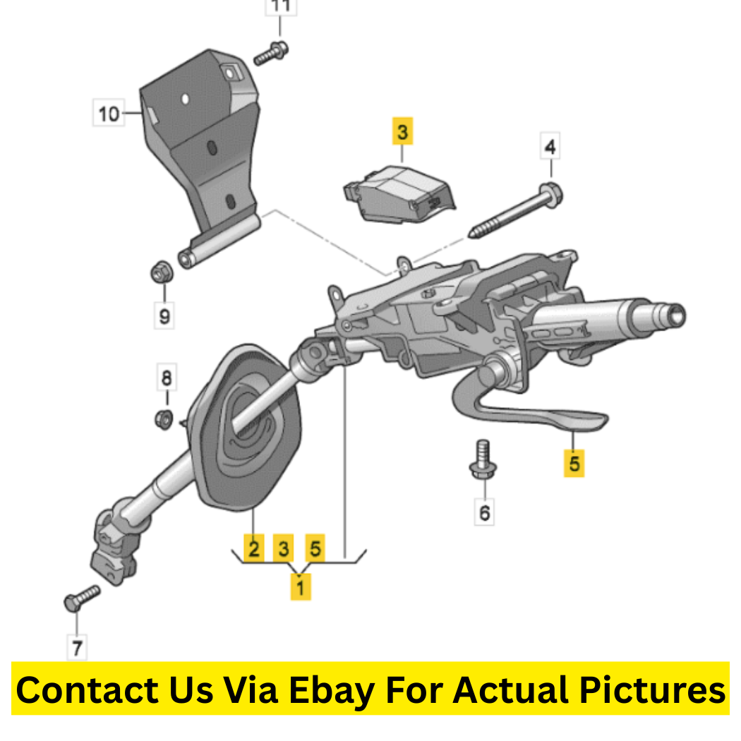 2012 Volkswagen Touareg Steering Column Used OEM 7P6419501DJ