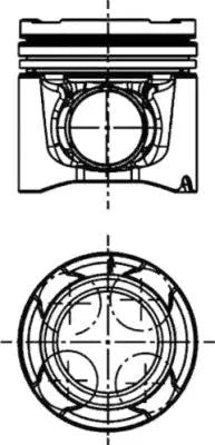 KOLBENSCHMIDT MAN Repair Set, Piston/Sleeve 40528961