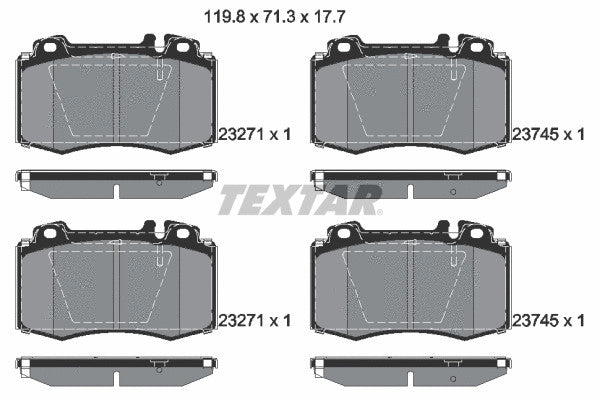 TEXTAR 2006-2009 Mercedes-Benz CLK350 Brake Pad Set 2374502