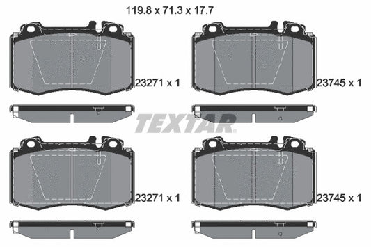 TEXTAR 2006-2009 Mercedes-Benz CLK350 Brake Pad Set 2374502