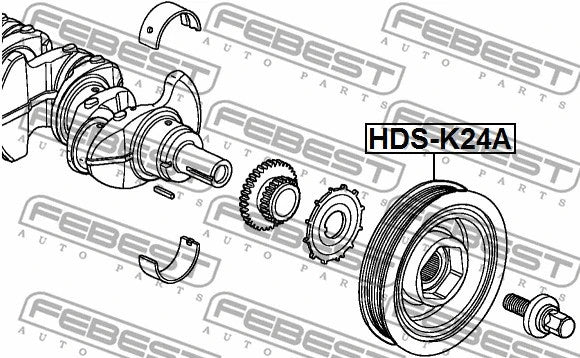 FEBEST 2009-2017 Honda CR-V Crankshaft Pulley K24A HDS-K24A