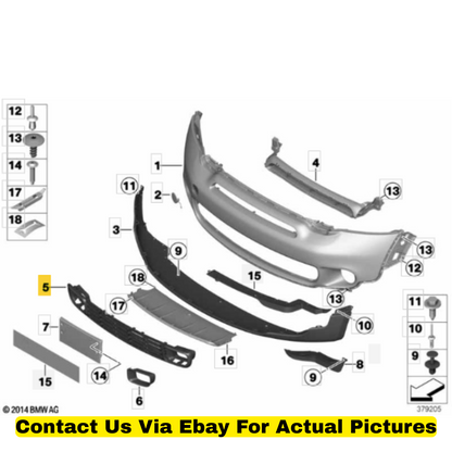 2012 Mini Cooper Countryman Lower Center Bumper Grille Used OEM 51119802061