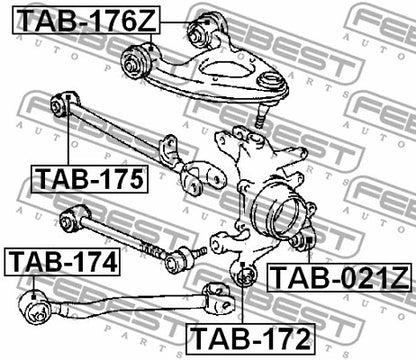 FEBEST 1994-2000 Lexus LS400 Rear Upper Control Arm Bushing TAB-176Z
