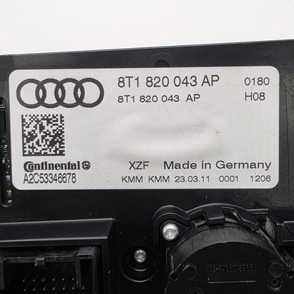 2008-2012 Audi A4 Temperature Climate Control 8T1820043AP