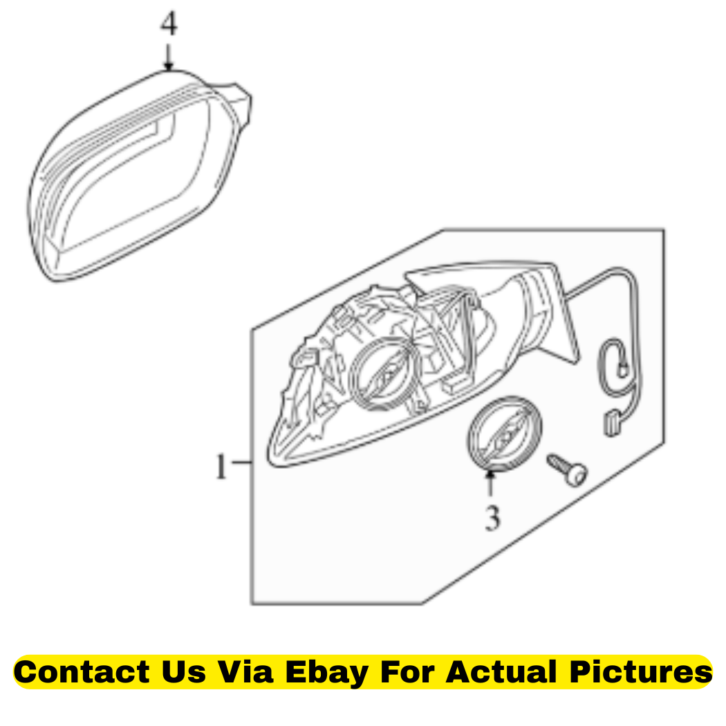 2012 Audi Q5 Door Mirror Housing with Motor and Cover Used OEM