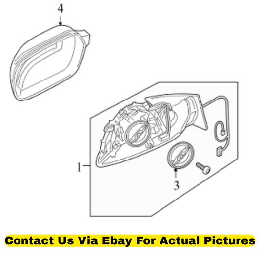 2012 Audi Q5 Door Mirror Housing with Motor and Cover Used OEM