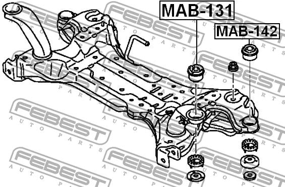 FEBEST 2004-2012 Mitsubishi Endeavor Subframe Bushing MAB-142