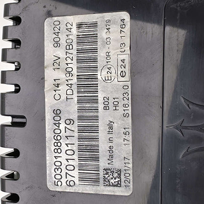 2016-2017 Maserati Levante Combination Instrument Cluster 670101179