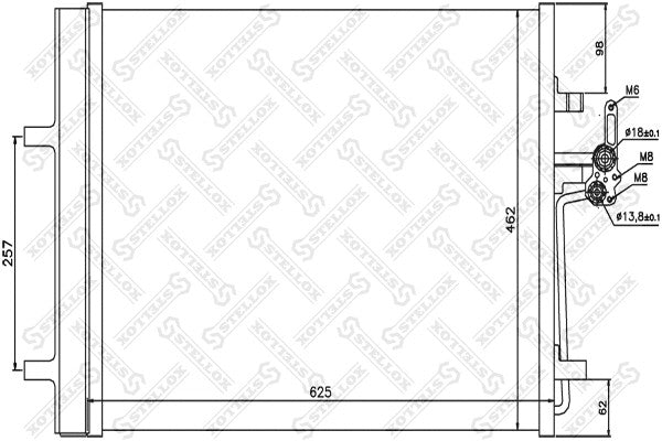 STELLOX FORD AC Condenser - 1405365