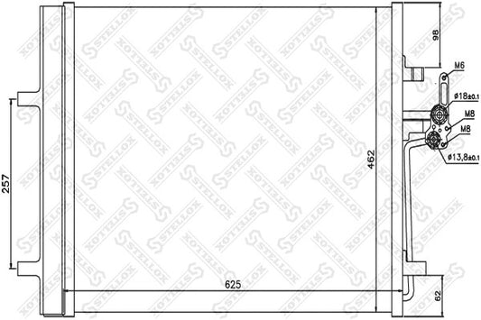 STELLOX FORD AC Condenser - 1405365