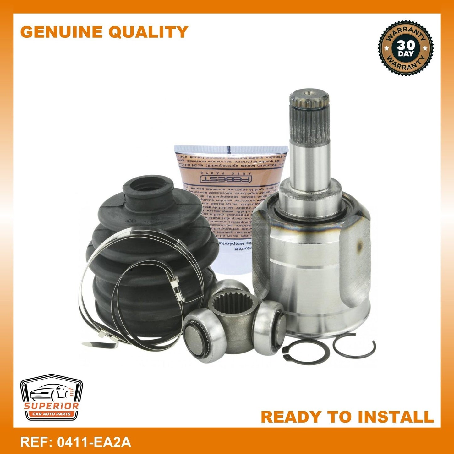 Febest 1996-2006 Mitsubishi Galant Inner Cv Joint 0411-EA2A
