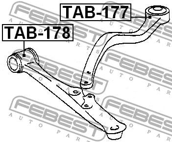 FEBEST 1997-2010 Lexus GS300 Front Lower Control Arm Bushing TAB-178