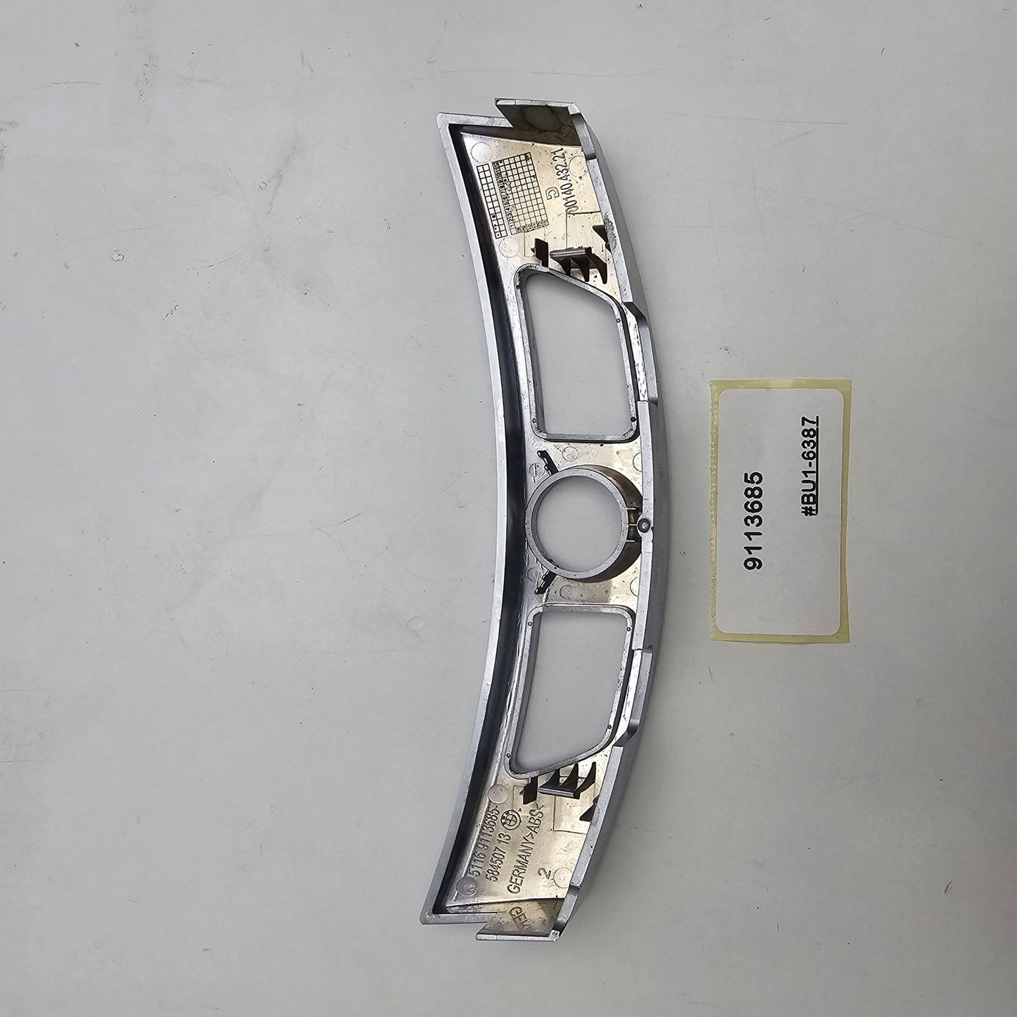 2009-2015 BMW 7 Center Console Armrest Lock Switch Trim Chrome 9113685