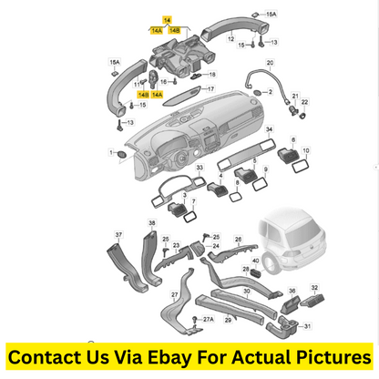 2012 Volkswagen Touareg HVAC Air Duct Intermediate Piece Used OEM 7P1819241B