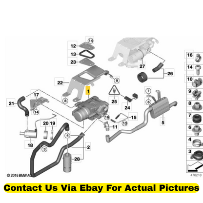 2012 BMW X6 Auxiliary Heater Unit Used OEM 64129242142