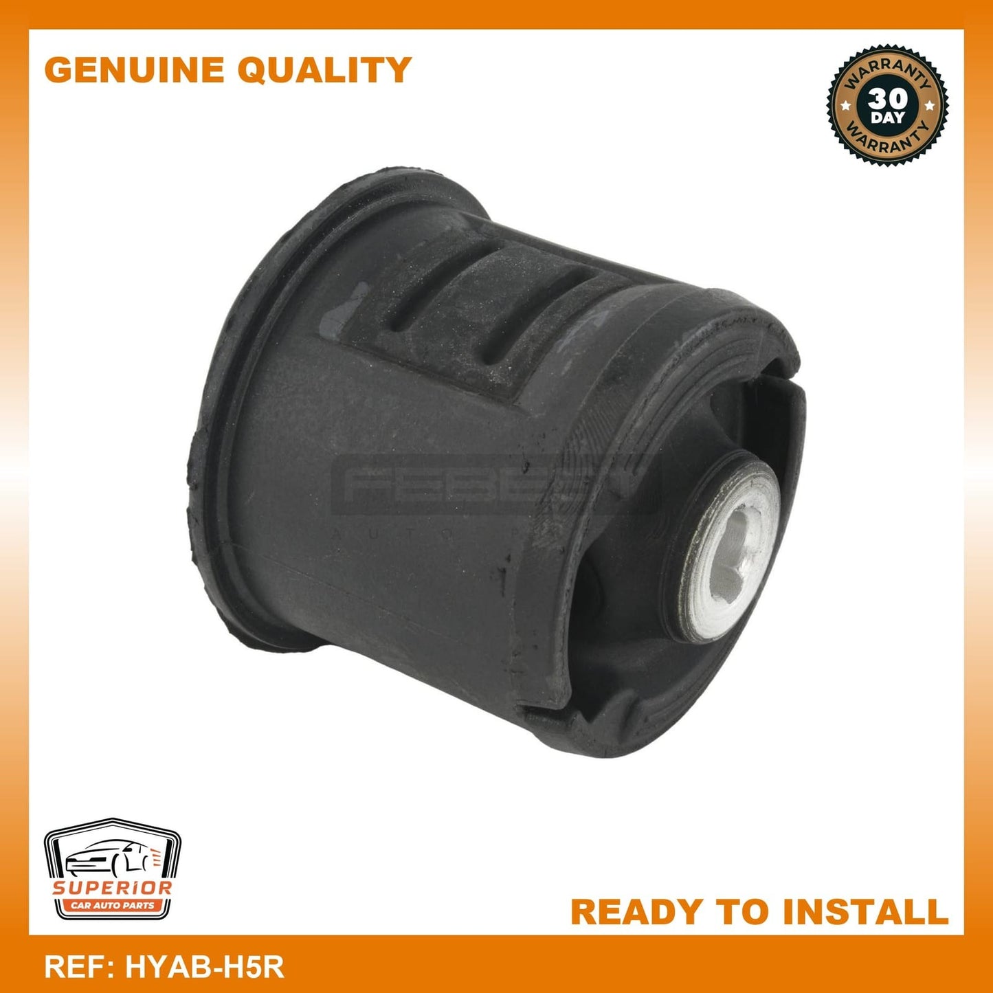 Febest 2011-2017 Kia Rio Rear Crossmember Bushing HYAB-H5R