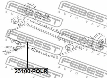 FEBEST 2013-2020 Volkswagen Polo Parking Brake Cable 23100-POLR