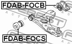 FEBEST 2000-2005 Ford Focus Front Bushing Front Control Arm FDAB-FOCS