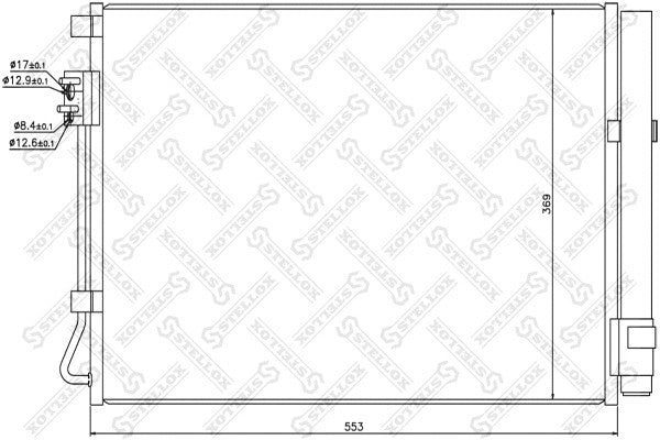 STELLOX 2011-2014 Hyundai Accent Condenser Assembly-Cooler 976061R000