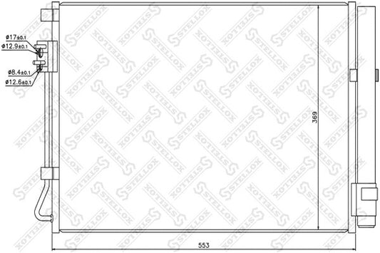 STELLOX 2011-2014 Hyundai Accent Condenser Assembly-Cooler 976061R000