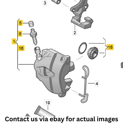2013 Volkswagen Jetta Front Brake Caliper Housing L/R Used