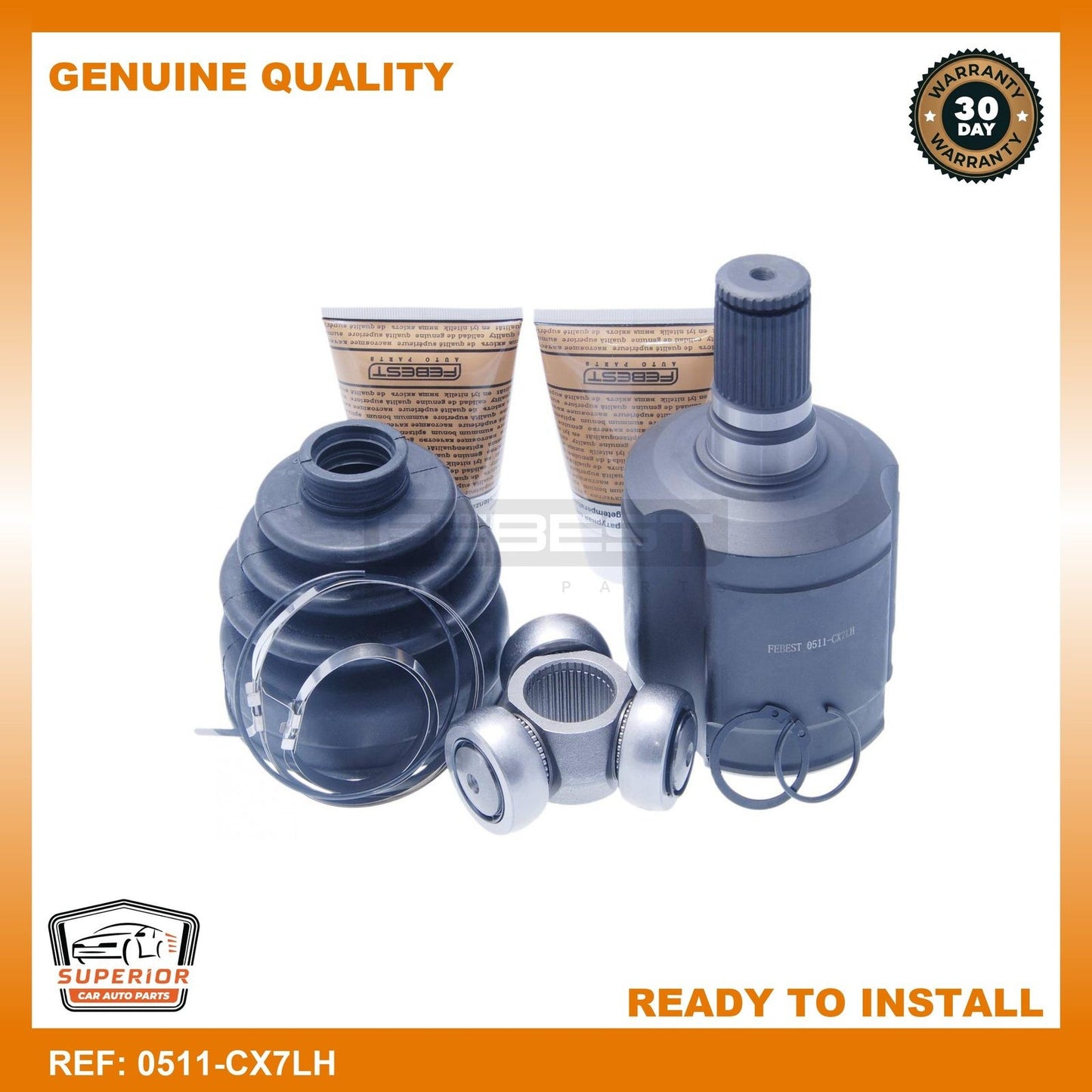 FEBEST 2007-2012 Mazda CX-7 Inner Cv Joint Left 0511-CX7LH