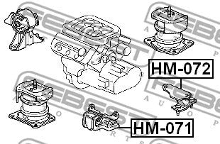 FEBEST 1998-2003 Acura TL Rear Transmission Mount HM-072