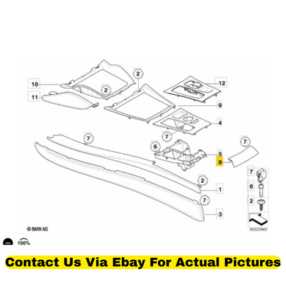 2012 BMW X6 Upper Rear Trim Cover Used OEM 51166954955