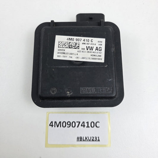 2017 Audi A5 HOMELINK GARAGE DOOR OPENER MODULE 4M0907410