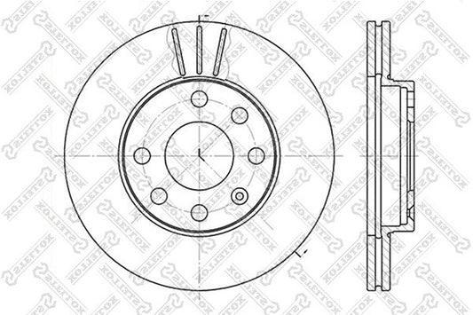 STELLOX 2006-2011 Chevrolet Aveo Brake Disc 0569014