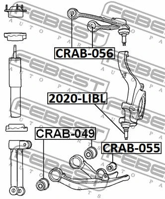 FEBEST 2002-2004 Jeep Liberty Front Lower Control Arm Bushing CRAB-055