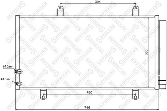 STELLOX 2005-2011 Toyota Avalon AC Condenser Assembly Cooler 88460-07060