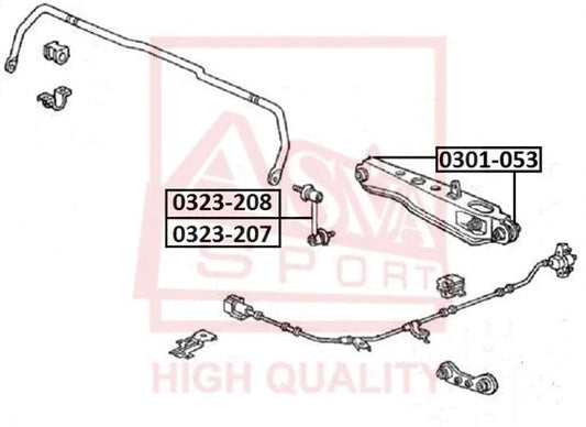 FEBEST 1997-2001 Honda CR-V Rear Left Stabilizer Link 0323-207