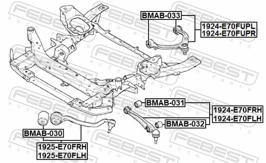 Febest 2006-2013 BMW X5 Track Control Arm 1925-E70FRH