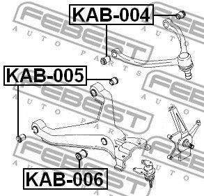 FEBEST 1998-2002 Kia Sportage Front Lower Control Arm Bushing KAB-005