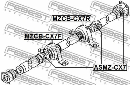 FEBEST 2007-2012 Mazda CX-7 Drive Shaft Center Support Bearing MZCB-CX7F