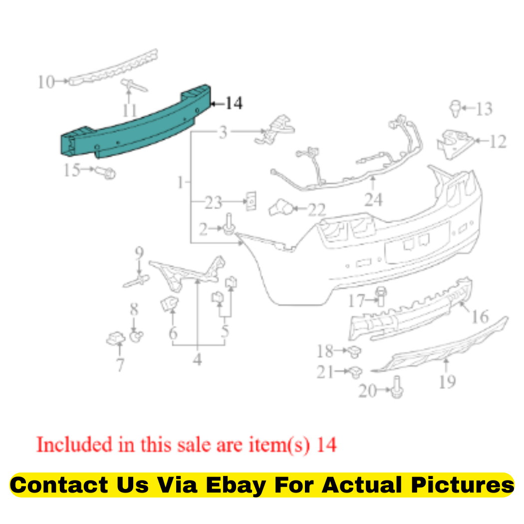 2011 Chevrolet Camaro Rear Bumper Impact Bar Used OEM 22876136