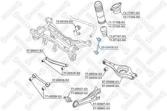 STELLOX 2009-2015 Hyundai Tucson Rear Stabilizer Link Assembly 5530-2S200