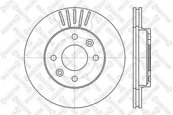 STELLOX 2007-2008 Renault Kangoo Brake Disc 7700756572