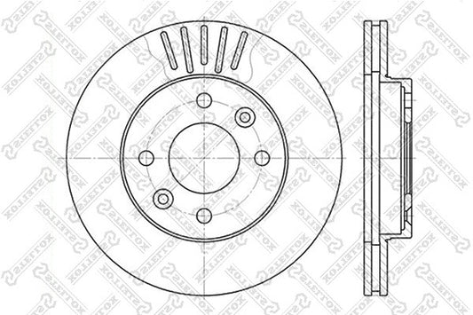 STELLOX 2007-2008 Renault Kangoo Brake Disc 7700756572