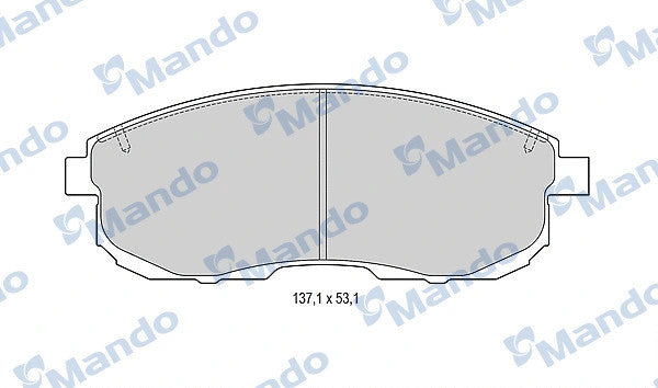 MANDO 2011-2017 Nissan Juke Disc Brake Pad Set MBF015246
